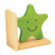 Bogstøtte grøn stjerne